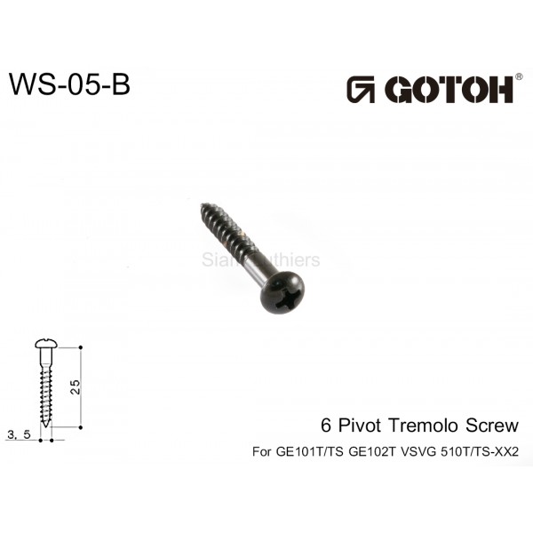 น๊อตเสา ชุดคันโยก Vintage  Gotoh WS-05-B 3.5x25